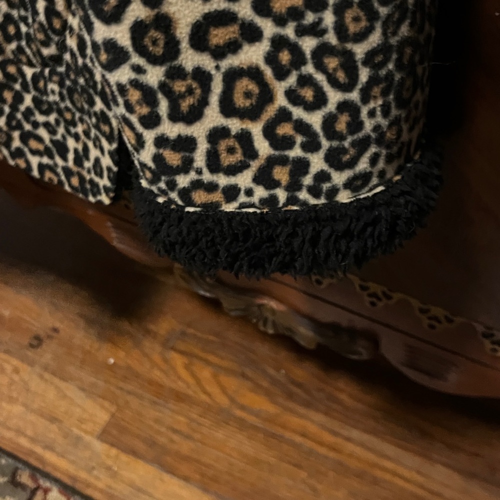 Source Unknown Leopard Print Teddy Jacket With Bl… - image 3